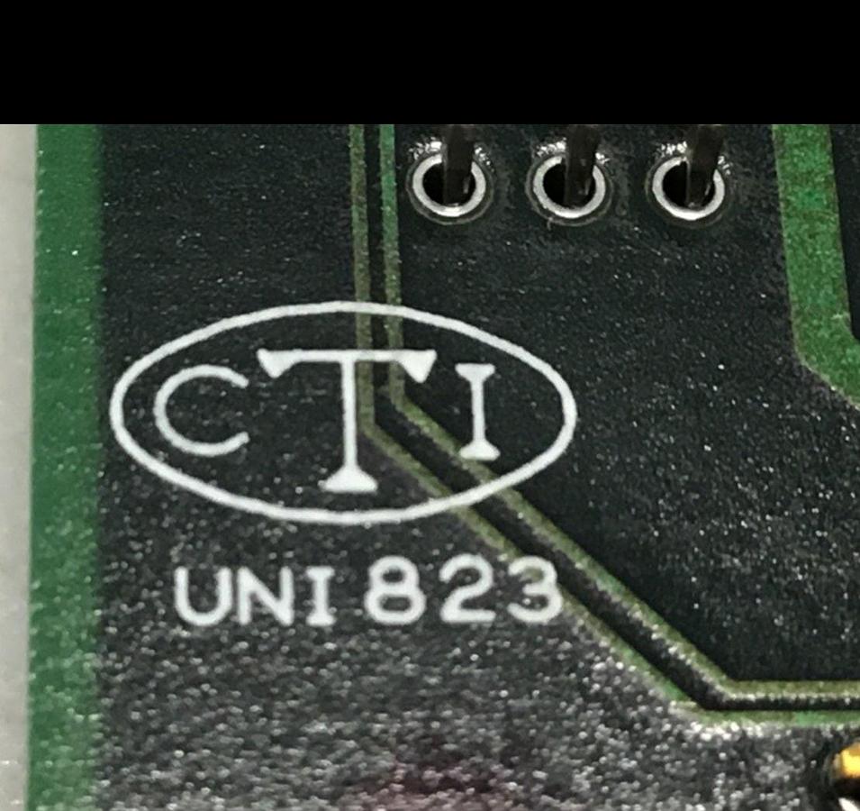 Used CTI Van Dorn Control Rack Board UNI 823 Z9711637B USED