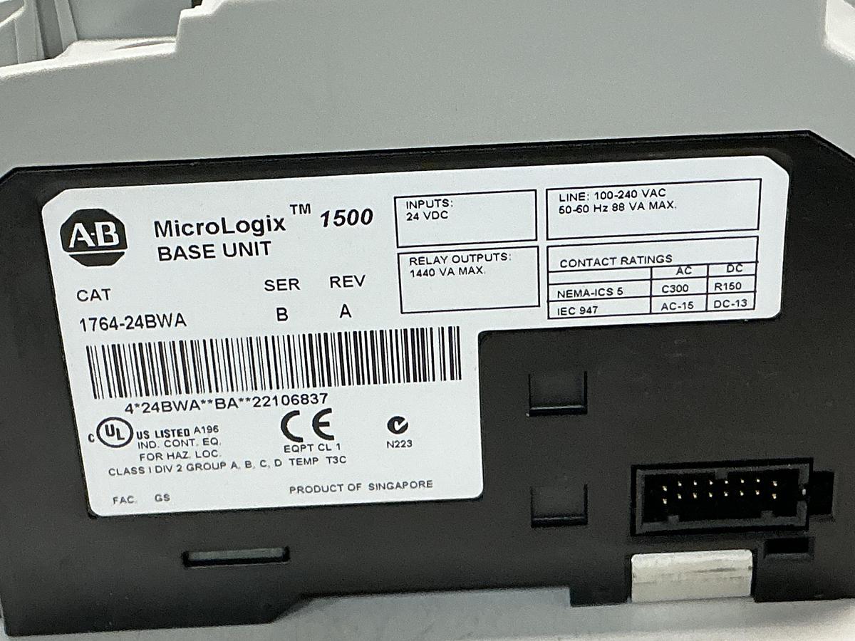 Used ALLEN BRADLEY 1764-24BWA SER B