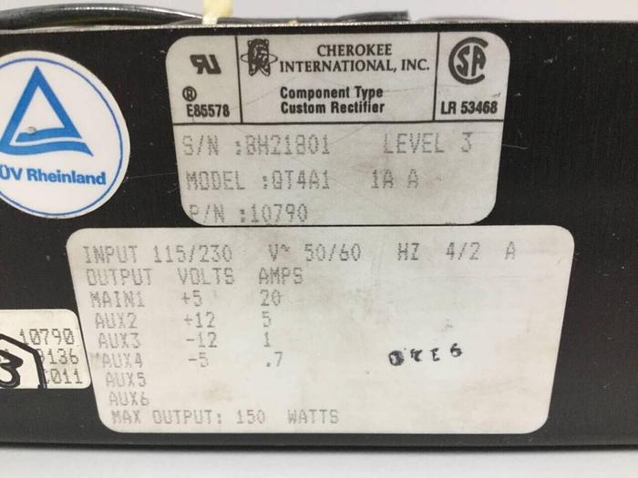 Used CHEROKEE INTERNATIONAL Power Supply QT4A1 #94729