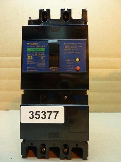 Used MITSUBISHI 225 Amp Circuit Breaker NV225-CS #35377