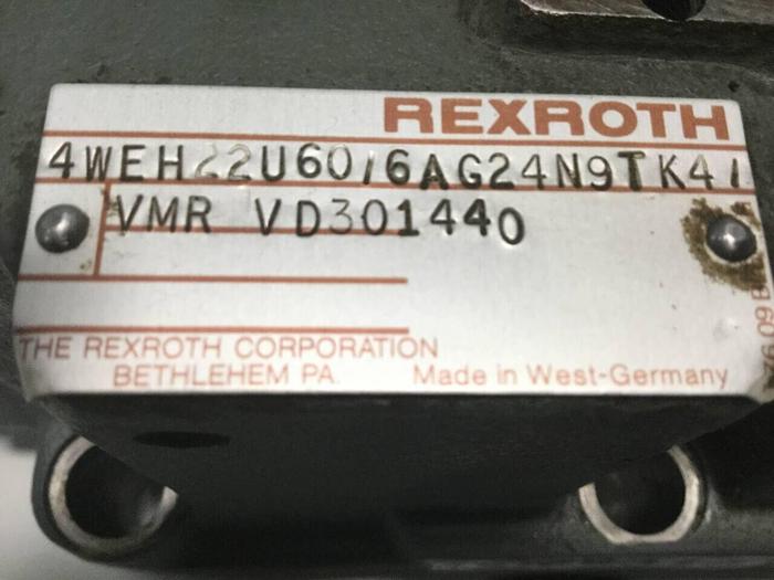 Used REXROTH Valve 4WEH22U606AG24N9TK4VMRVD301440 #99313