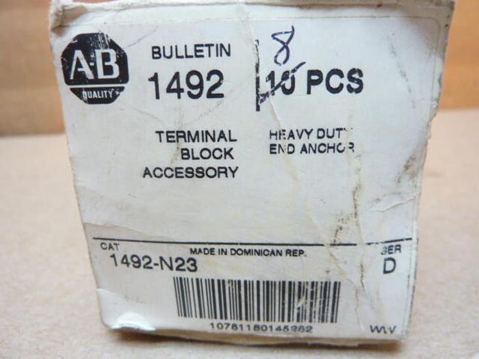 ALLEN BRADLEY Heavy Duty End Anchor 1492-N23 SER D #38880