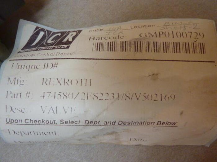 Used MANNESMANN REXROTH Hydraulic Valve 4745802FS2231SV502169 #31899