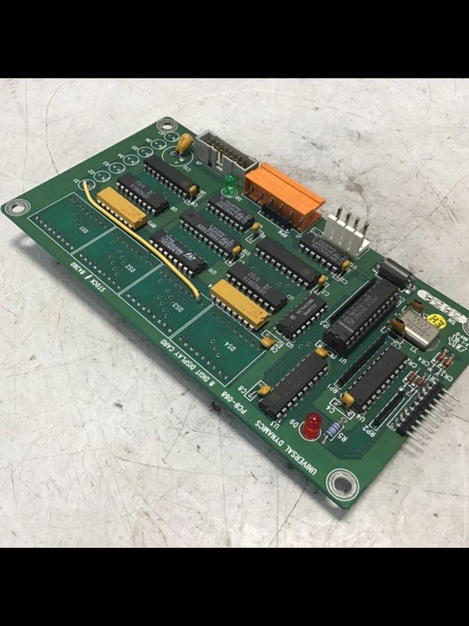 Used UNIVERSAL DYNAMICS 8 Digit Display Card PCB-068 USED