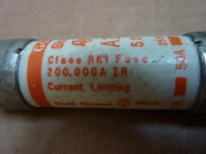 Used GOULD / SHAWMUT 50 Amp Fuse A2K50R #26800