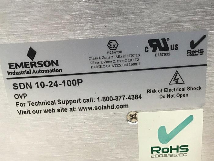Used SOLA Power Supply SDN10-24-100P #129842