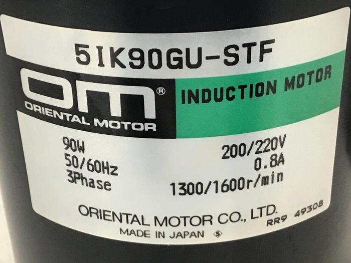 Used ORIENTAL MOTOR Induction Motor 5IK90GU-STF #119981