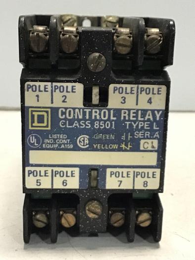 Used SQUARE D Control Relay 8501-L0-60 #120662