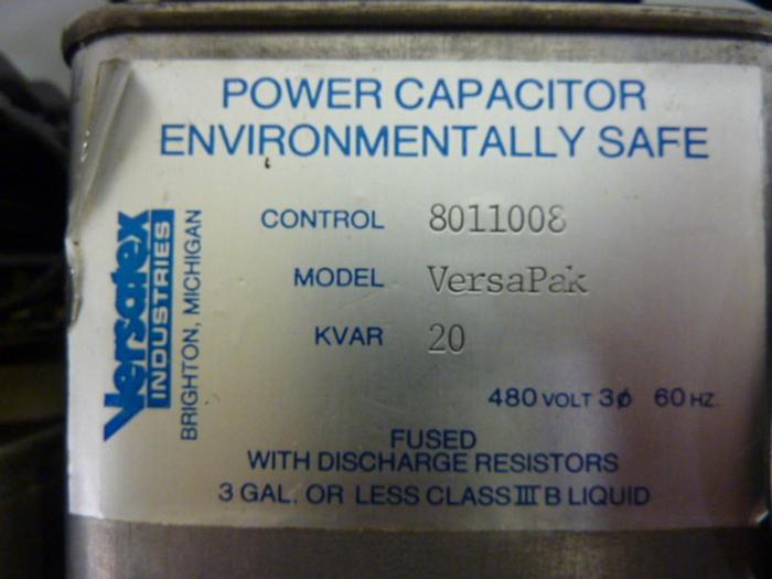 Used VERSATEX INDUSTRIES Capacitor CONTROL306 #52306