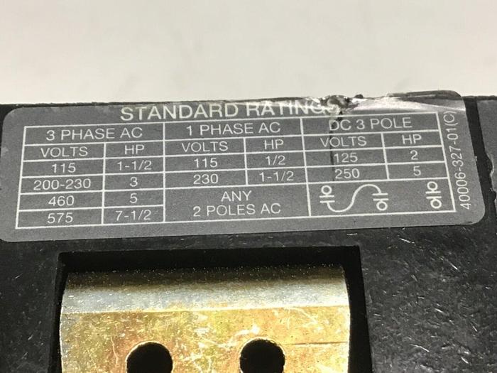 Used ALLEN BRADLEY 30 Amp Fuse Block Plate 1494F-C633 SER B #127473