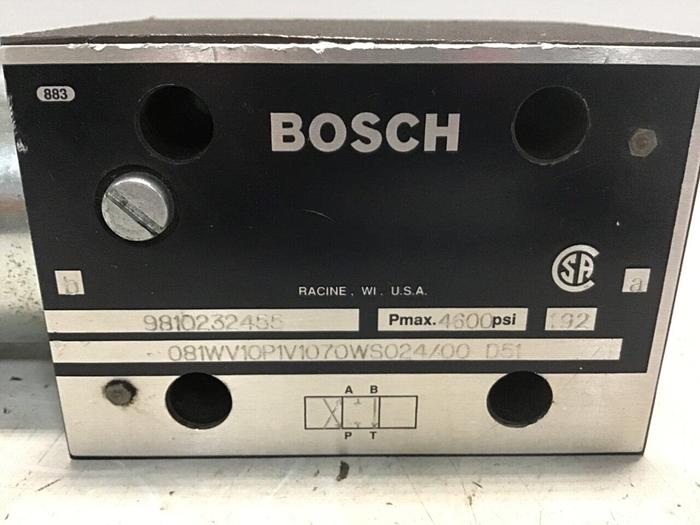 Used BOSCH Valve 9810232455 081WV10P1V1070WS024/00D51 Used