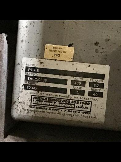 Used CONAIR FRANKLIN 7.5 HP Vacuum Pump PD7.5 #139263