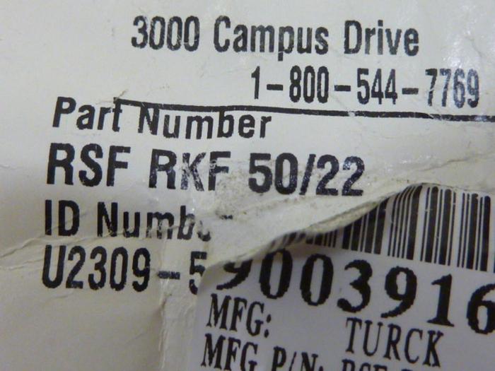 TURCK ELEKTRONIK Receptacle RSF RKF 50/22 #64457