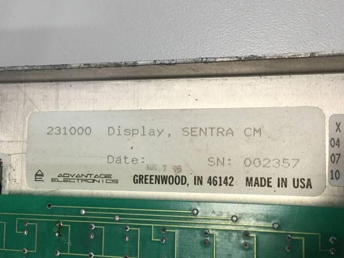 Used ADVANTAGE ELECTRONICS Display Panel Board 493085 100593 #100388