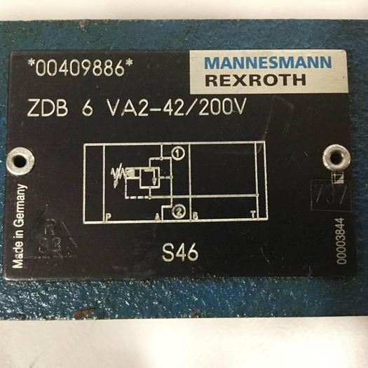 Used MANNESMANN REXROTH Valve ZDB 6 VA2-42/200V #91052
