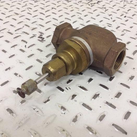 Used HONEYWELL Three-Way 1" Brass Globe Valve V5011C 1623 #84909