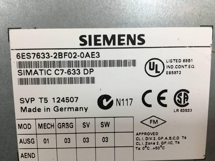 Used SIEMENS Operator Panel 6ES7633-2BF02-0AE3 Used