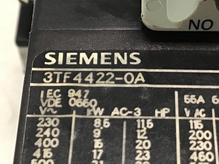 Used SIEMENS Contactor 3TF4422-0A #124152