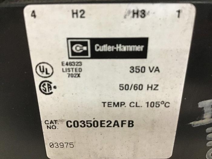 Used CUTLER HAMMER 0.35 kVA Industrial Transformer C0350E2AFB #140992