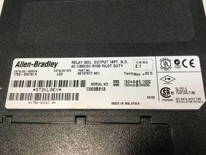 Used ALLEN BRADLEY Relay Output Module 1756-0W16I SER A #92688