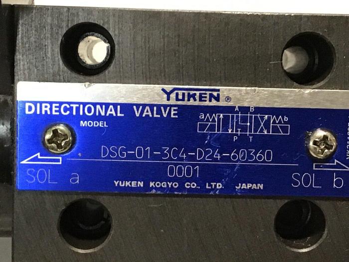 Used YUKEN Directional Valve DSG-01-3C4-D24-60360 #111598