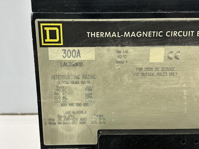 Used SQUARE D LAL36300