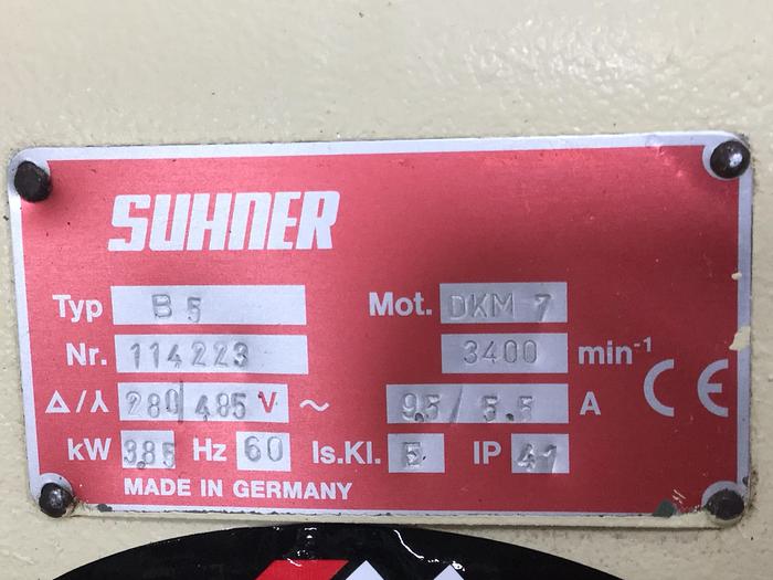 Used SUHNER 5 HP Motor B5 DKM7 5HP Used