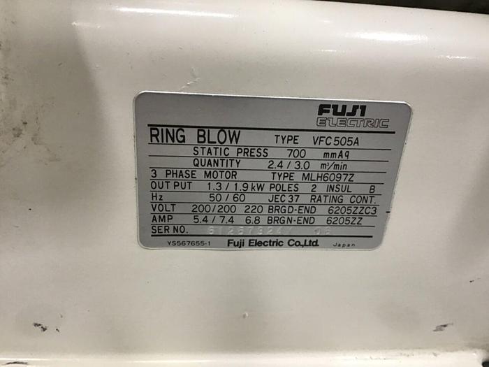 Used FUJI ELECTRIC Ring Blow Motor VFC505A Used