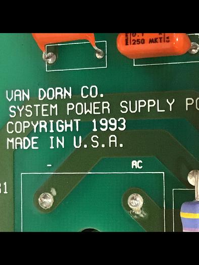 Used VAN DORN 330040-B Power Supply Used #145415
