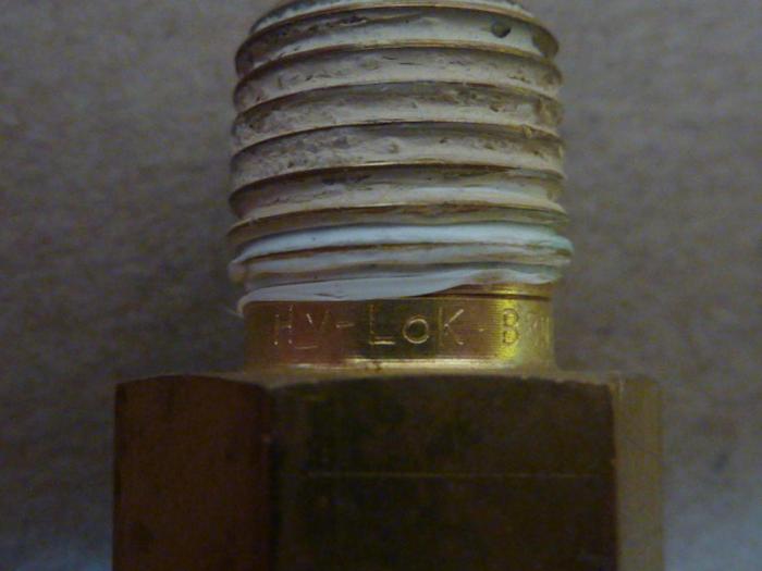 Used HY-LOK Brass Adapter H-MFAA-4N-BRAS #40406 SCRAPPED / DNL