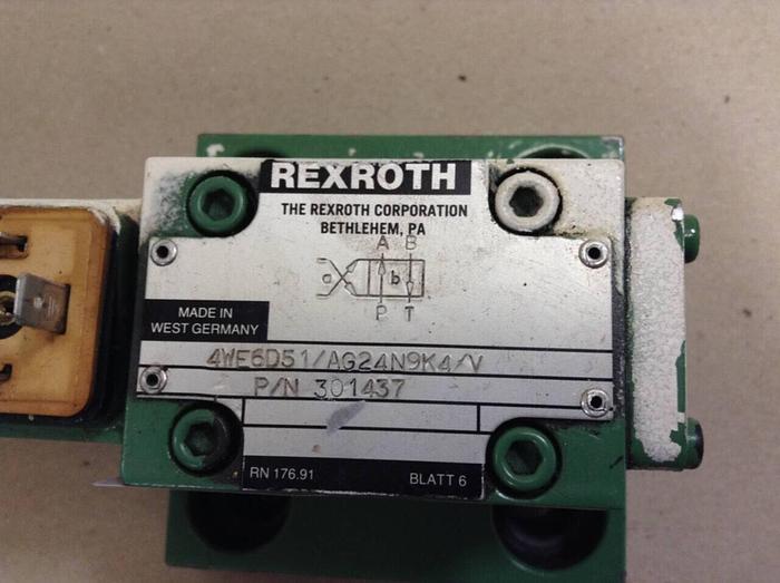 Used REXROTH Valve 4WE6D51AG24N9K4V IFA25 #67730