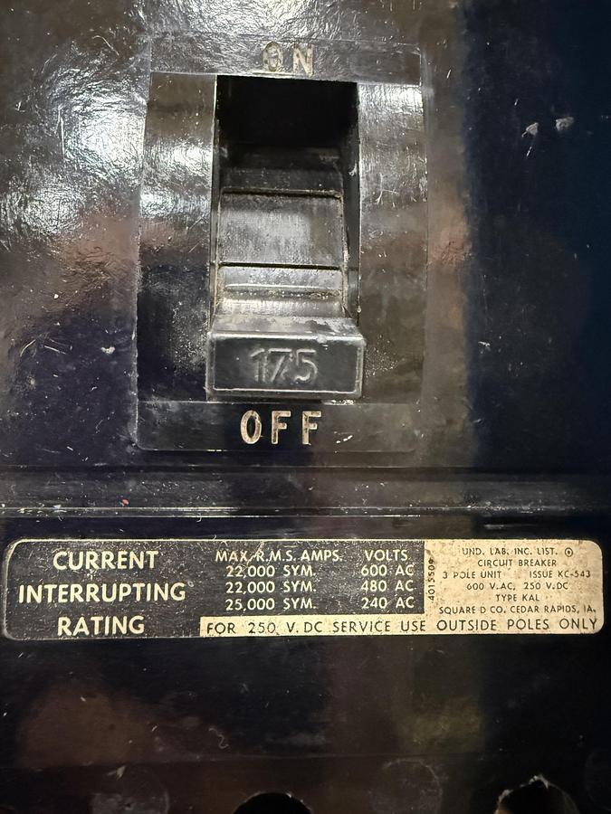 Used SQUARE D KAL Breaker Used #149288