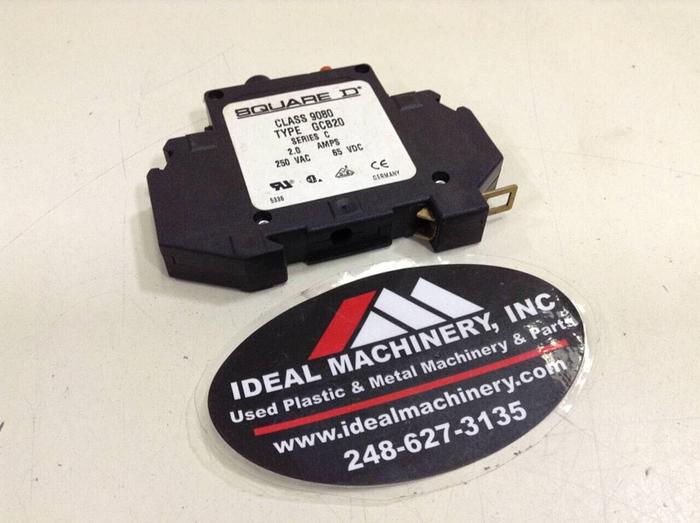 Used SQUARE D 2 Amp Circuit Breaker 9080-GCB20 #75781