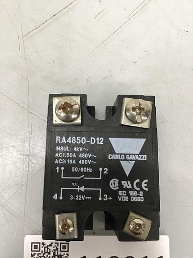 Used CARLO GAVAZZI Solid State Relay RA4850-D12 #99270