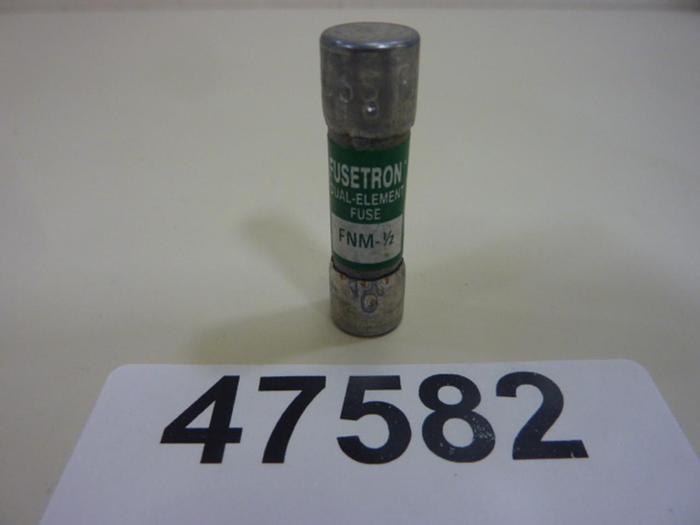 Used FUSETRON 1/2 Amp Fuse FNM-1/2 #47582