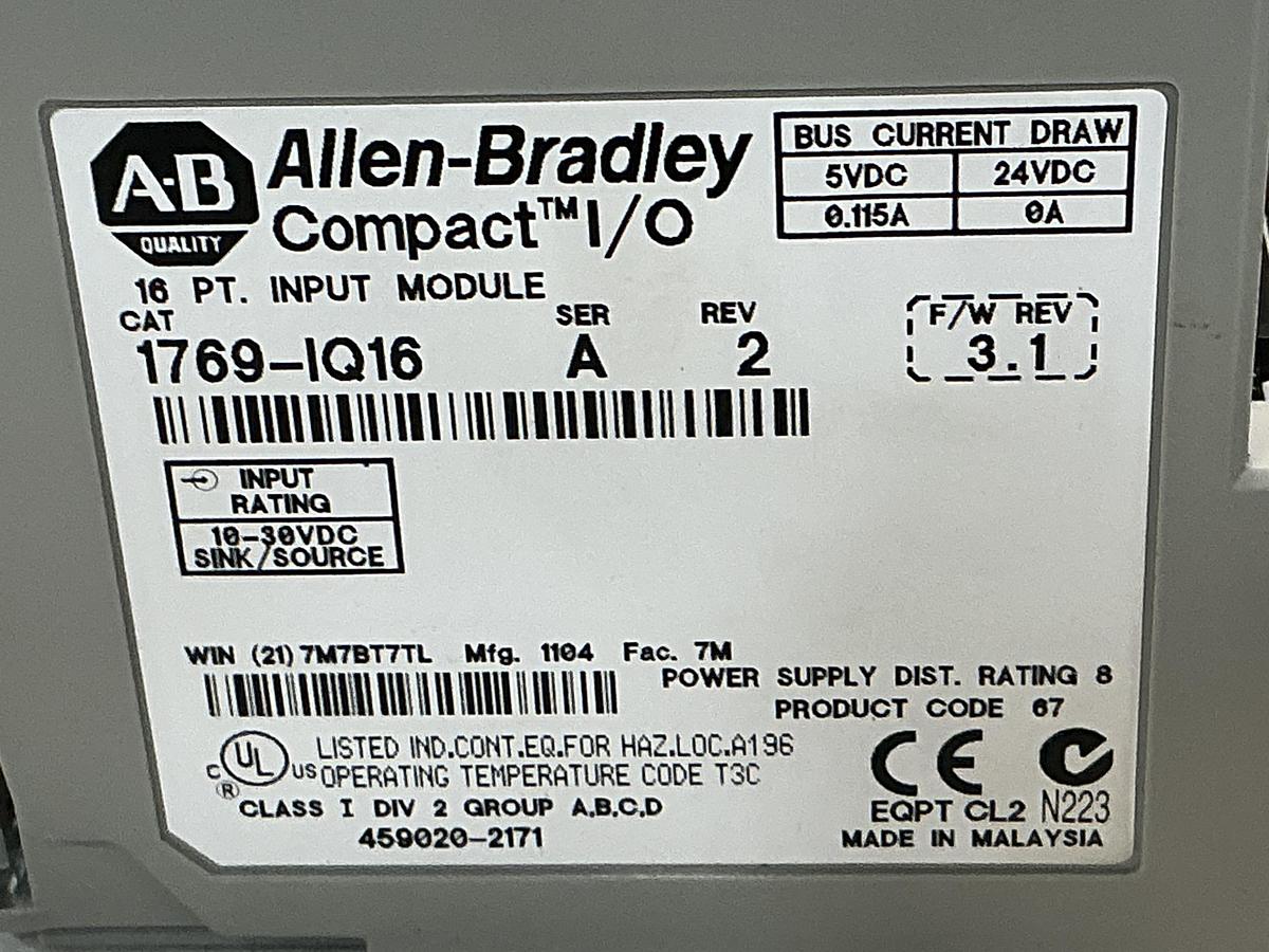 Used ALLEN BRADLEY 1764-24BWA SER A