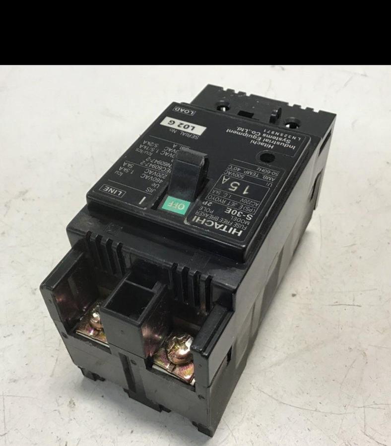 Used HITACHI Circuit Breaker 15 Amp S-30E 15 AMP USED