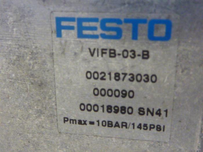 Used FESTO Control Block / Valve Terminal IFB13-03 Used