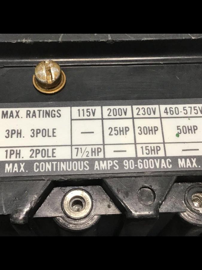 Used ALLEN BRADLEY Contactor 702-DOD93 SER K USED