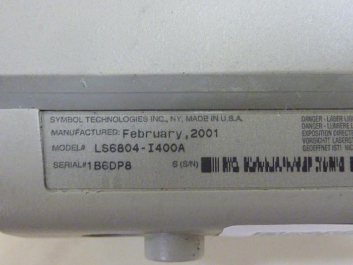 Used SYMBOL TECHNOLOGIES Barcode Scanner Laser LS6804-I400A #66514