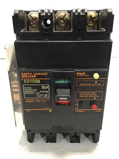 Used FUJI ELECTRIC 50 Amp Breaker SG103B-50 #135382