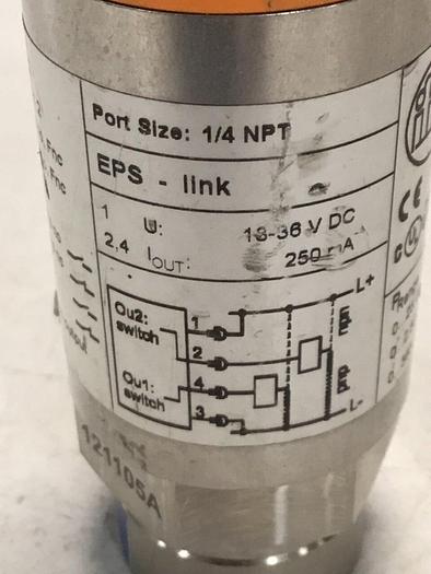 Used IFM Pressure Sensor w/ Display PN7203 USED