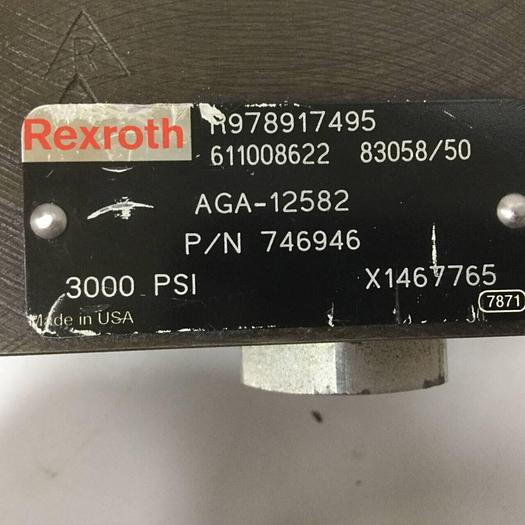 Used REXROTH Hydraulic Valve Manifold Sandwich Plate R978917495 #90772