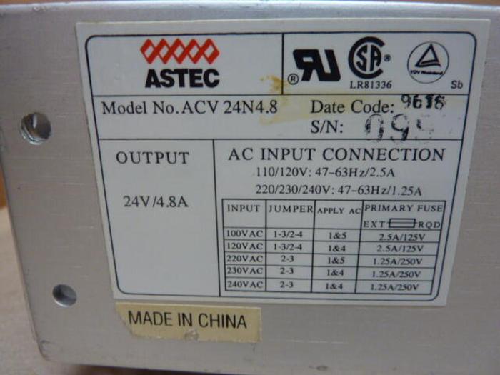 Used ASTEC AMERICA Power Supply ACV 24N4.8 #35831