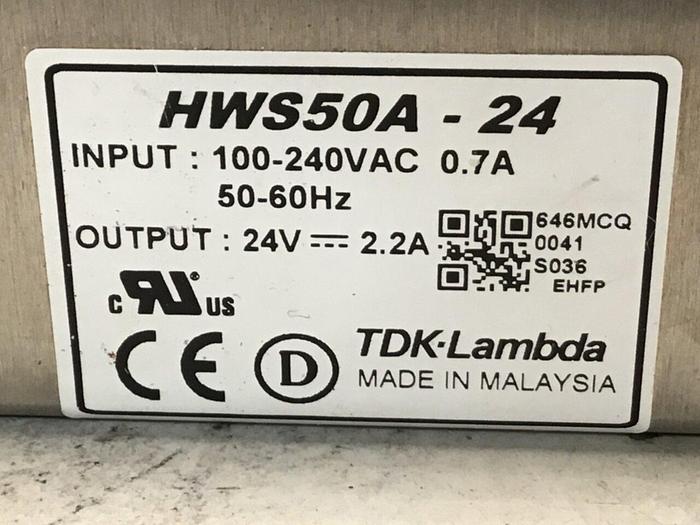 Used TDK Input / Output Module HWS50A-24 #132747