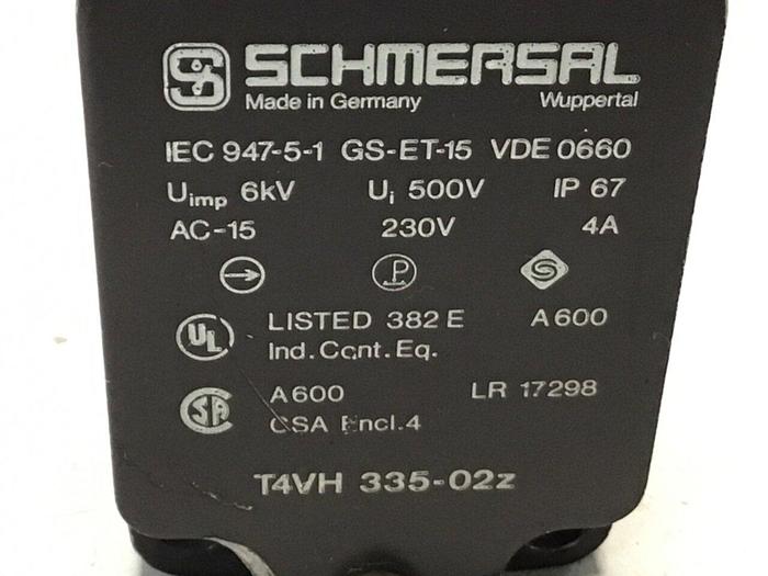 Used SCHMERSAL Limit Switch T4VH 335-02Z #121541