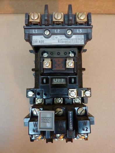 Used ALLEN BRADLEY Starter Size 0 509-AOD SER B W42 #33503