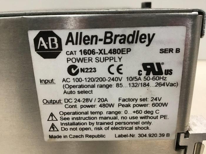 Used ALLEN BRADLEY Power Supply 1606-XL480EP SER B #134232