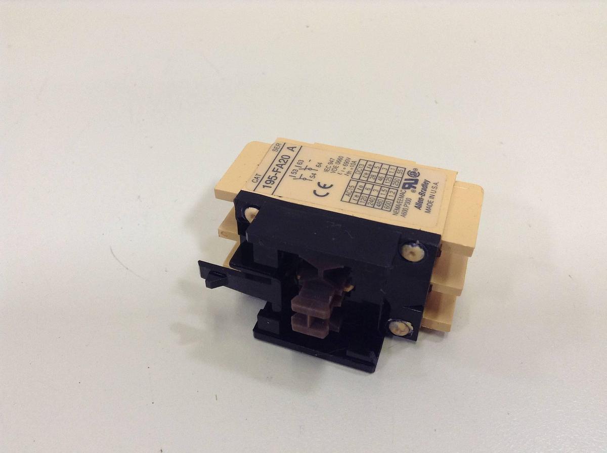 Used ALLEN BRADLEY Contactor 195-FA20 SER A Used