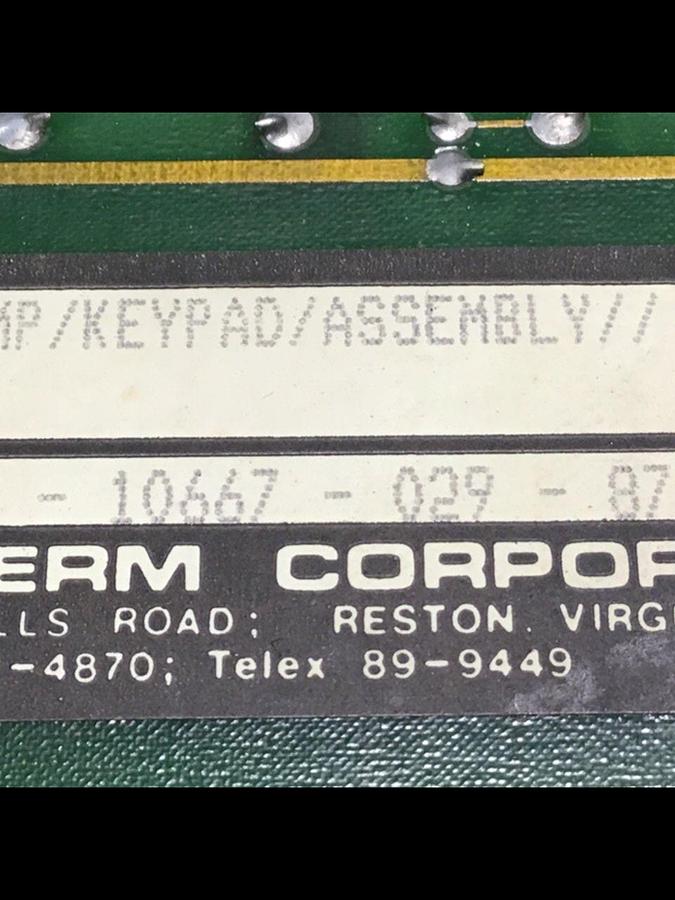 Used EUROTHERM CONTROLS Keypad I-525-0784 USED